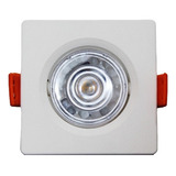 Spot Led 3w Quadrado Embutir Com - Mini Spot Cor 4000k - Branco Neutro 110v/220v (bivolt)