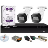 Kit Intelbras 2 Cam Vhd 1130b G7 2.8mm Dvr Mhdx 1204 C/1tb