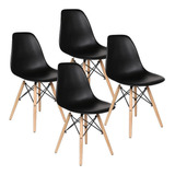 Pack De 4 Sillas Eames Negra