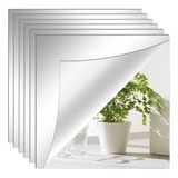 Espejos Cuadrado Autoadhesivos De Pared Decorativo 20cm 6pcs