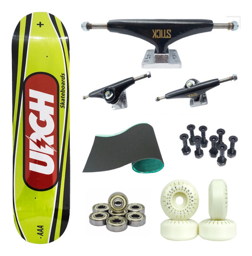 Skate Montado Pro Shape 8,0 + Truck 139 Stick + Roda 51 Mm 