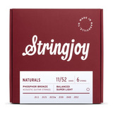 Cuerdas Guitarra Electroacústica Stringjoy Naturals 11/52