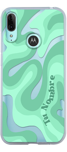 Funda Para Motorola Para Mujer Curvas Verdes Con Tu Nombre