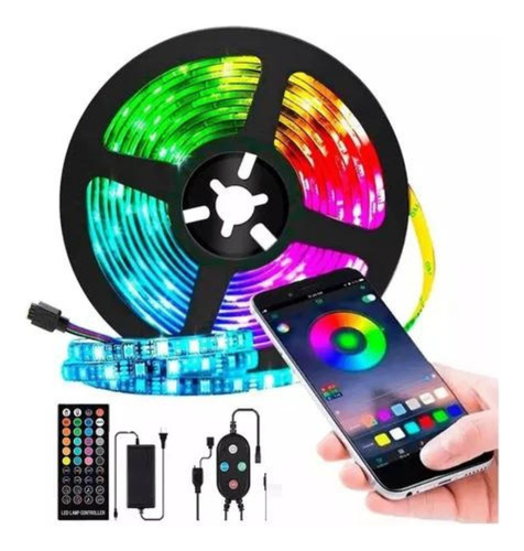 Luces Bluetooth Rgb 5050 Audiorritmica Musica Controladora 