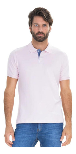 Camisa Polo Manga Curta Masculina 007001001 Slim Ogochi Rosa