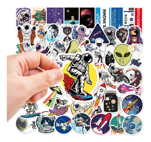 Espacio Astronauta Set 50 Stickers / Calcomania