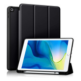 Funda iPad 10.2 Akkerds Delgada Soporte Lápiz Negro