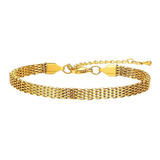 Pulsera Manilla Acero Inoxidable Color Oro Cadena Hombre