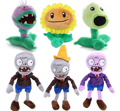 6peice Juguete De Peluche Plants Vs Zombies [u]