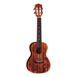 Luna, 4 Cuerdas Henna Dragon Mahogany Concierto Ukelele Con 