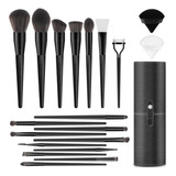 Set De Brochas De Maquillaje Profesional, Luxbru 20pcs Con E