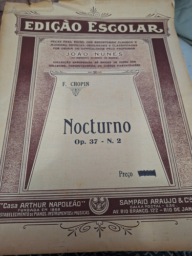 F. Chopin Nocturno Op. 37 N 2 P/ Piano De João Nunes 