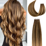 Extensiones Cabello Natural 50gr 16in 20pz Balayage Chocolat