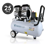 Compressor De Ar Odontológico 25l 120psi Silencioso Sem Óleo Cor Cinza-escuro Fase Elétrica Monofásica 220v