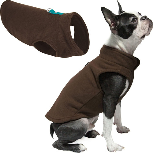 Suéter Gooby Con Chaleco Polar Para Perro, Marrón Turquesa,