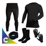 Equipo Termico Remera Calza Guantes Cuello Medias Conjunto