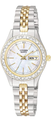 Reloj De Cuarzo Citizen Para Mujer, Acero Inoxidable, Crista