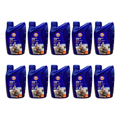 Óleo Moto Gulf Pride 4 Tempos Plus 20w50 Sl Mineral Kit 10l