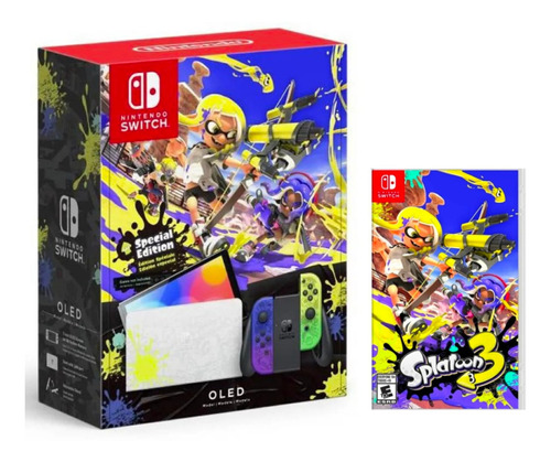 Nintendo Switch Oled Edición Splatoon 3 + Juego Físico 