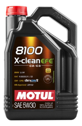 Motul 8100 X-clean Efe 5/30 X 5 Lts