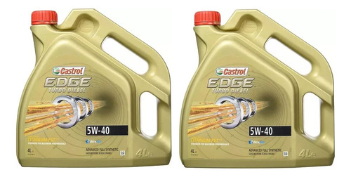 2 Bidones Aceite 5w40 Castrol Edge Turbo Diesel X4l 