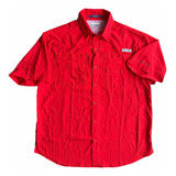 Camisa Columbia Tamiami Manga Corta Hombre Cc101 Roja