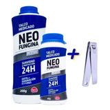 Talco Neofungina 230g Tratamiento Hongos + Corta Uñas Pies