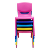 Silla Sillita Plastica Apilable Reforzada Niños Colores X 10