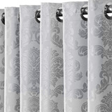 Persiana Americana Teca Enxovais Jacquard De 2.2m X 2.7m Floral Cor Branco - Unidade De 1