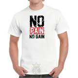 Polera No Pain No Gain - Gym - Estampaking