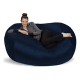 Puf Grande De 6 Pies Sofa Sack Bean Bags, Microfibra, Marino