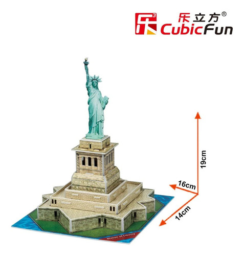 Estatua Libertad Puzzle 3d Pequeño 31 Piezas Rompecabezas