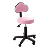 Cadeira De Escritório Urban Office Cadeira Mocho Verona Rosa Bebe Ergonômica  Rosa-claro Com Estofado De Couro Sintético