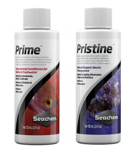 Kit Seachem Prime 100ml + Pristine 100ml