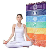 Tela 7 Chakras Alfombrilla Yoga Meditación Manta Decoración