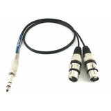 Cabo Splitter Y 1 P10 Stereo X 2 Xlr Fêmea Mono 5 Metros