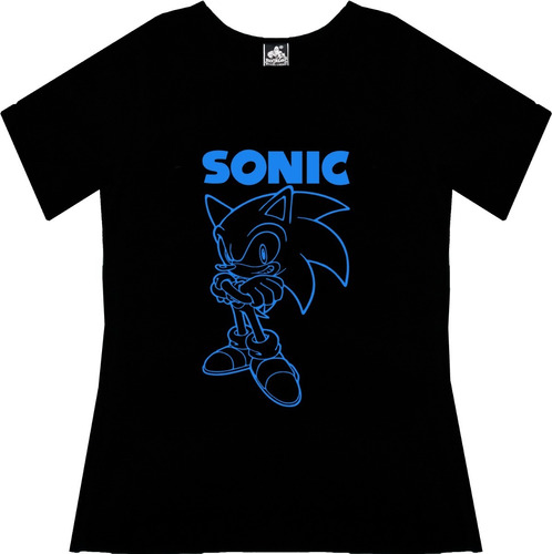 Blusa Sonic Dama Gamer Videojuego Tv Camiseta Urbanoz