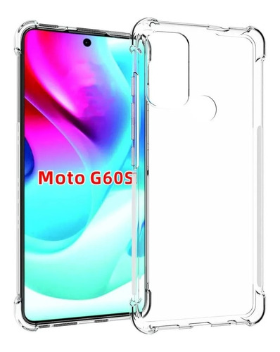 Funda Transparente Para Motorola Moto G60s + Vidrio Full 9d 