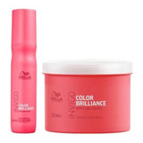 Kit Wella Invigo Brilliance Mascara 500ml E Leave-in 150ml