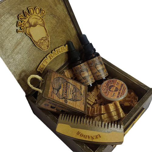 Kit Barba Leñador. 2 Aceites, 1 Jabón, 1 Peine, 1 Bálsamo.