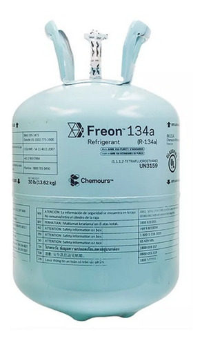 Gas Refrigerante 134 A Dupont - Chemours 13.600 Gr.