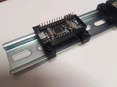 Kit 4un Suporte Arduíno Nano Impresso Em 3d Para Trilho Din