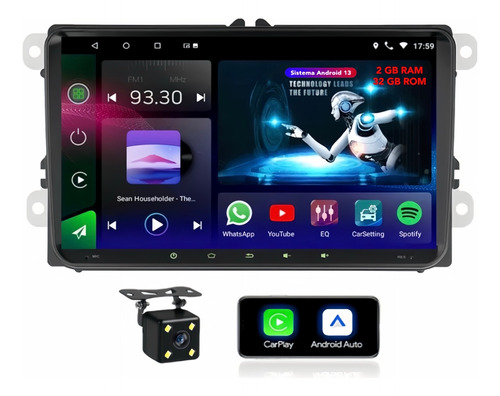 Estéreo Android 9 Pulgadas Vw 2+32gb Carplay Y Android Auto