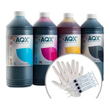 Combo Tinta Litro X4 Aqx Linea Profesional Para Epson L3110 L3150 L355 L380 L4150 L375 L220 L365