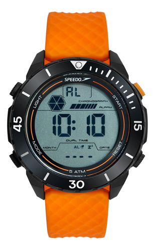 Relógio Speedo Masculino Digital Preto/laranja 15089g0evnv1