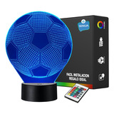 Lámpara De Noche 3d Led Balón Fútbol Regalo Holograma