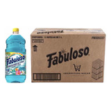 Caja Limpiador Fabuloso Mar Fresco 12 Piezas De 1 Litro C/u