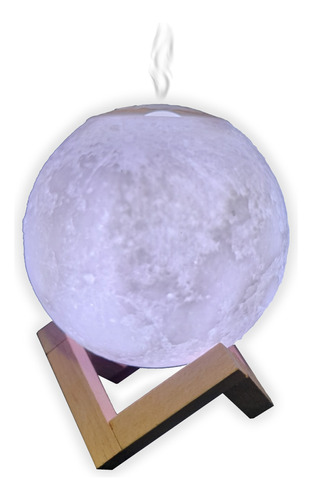 Velador Lampara De Luna Con Humificador Led Rgb Táctil 