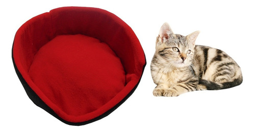 Cama Doble Faz Para Gatos Pequeña Color Rojo