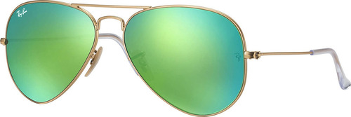 Ray Ban Aviator Original 3025  112/19 Verde Plateado Espejad